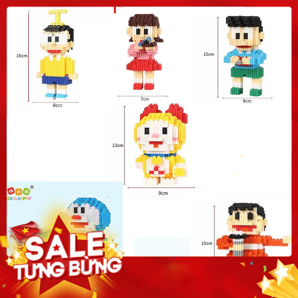 COMBO Bộ Lego Hoạt Hình Doraemon, đủ bộ Nobita XuKa Xeko Chaien MiMi 500psc, Đủ Bộ Sưu Tập Đồ Chơi Lego M87
