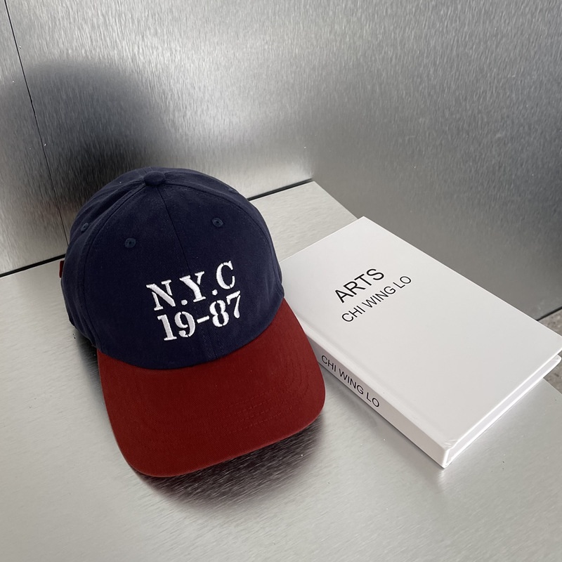 Nón Lưỡi Trai Chống Nắng Thêu Chữ Vành Rộng Màu Sắc Tương Phản Phong Cách Hàn Quốc Dành Cho Nữ