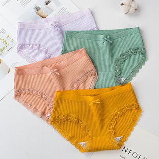 Quần Lót Nữ  FREESHIP 50K  SET 5 Quần Lót Cotton Nữ Viền Ren Cao Cấp