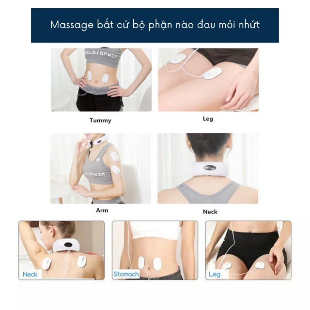 [CHÍNH HÃNG] Gối Massage Cổ Vai Gáy Mát Xa Toàn Thân Đa Năng Bằng Xung Điện - Máy Massage Neck Massager - Topbanchaynhat