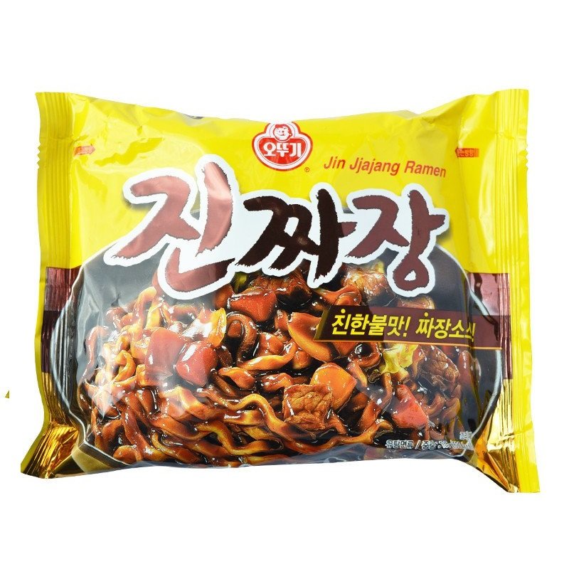 LỐC 5 GÓI MÌ SỐT TƯƠNG ĐEN JIN JJAJANG OTTOGI GÓI 135G | BigBuy360 - bigbuy360.vn