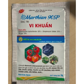 Gói 5gr Marthian 90sp - chuyên dùng cho các bệnh trên lá do vi khuẩn gây ra - Trang Flowers