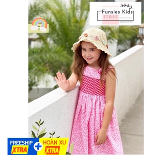 Váy hoa nhí smock ngực cho bé gái