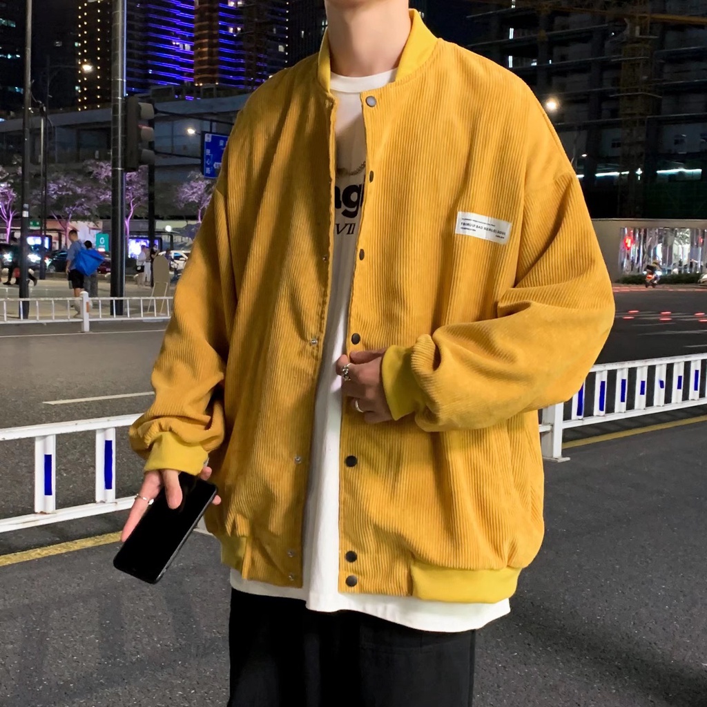 Áo Khoác Bóng Chày Vải Nhung Thêu Họa Tiết Phong Cách Âu Mỹ Thời Trang Cho Nam