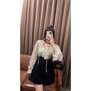 Áo sơ mi cổ bèo tay xoè Bigisize
