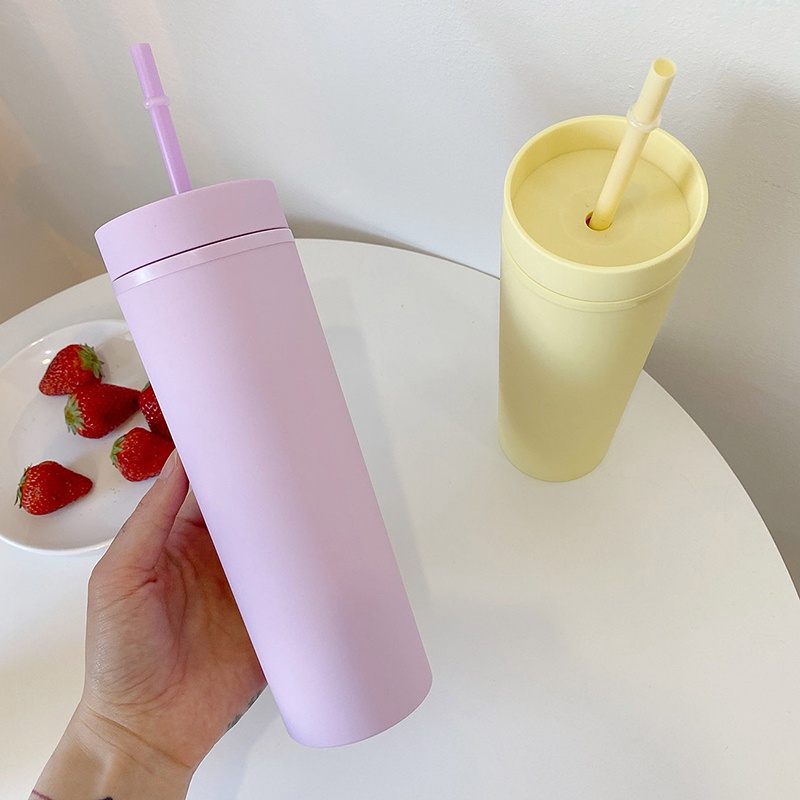 Bình nước giữ nhiệt có ống hút 450ml