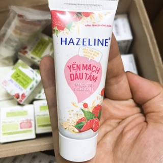 [ Hàng Dùng Thử] Sữa Rửa Mặt Hazeline Dưỡng Ẩm Sáng Da Yến Mạch Và Dâu Tằm 15g