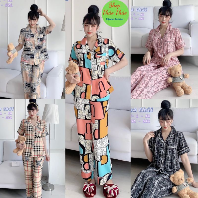 Đồ Bộ Pijama Lụa Thái Chất Mềm Mát Có Big Size 3XL🎀Giảm 10K Đơn 200K