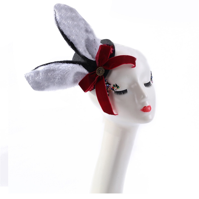 Kẹp Tóc Hình Mũ Tai Thỏ Phong Cách Steampunk Lolita