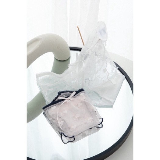 Quần Lót Nữ Ren Sexy Viền Màu Phối Họa Tiết Trái Tim Gợi Cảm Quyến Rũ H006 nữ