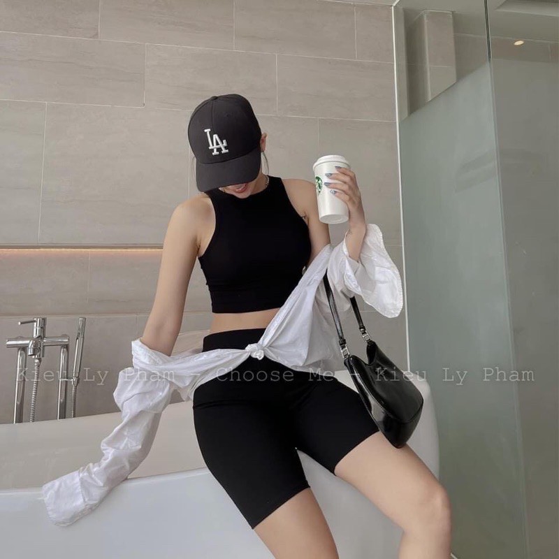 Áo Ba Lỗ Croptop Thun Tăm Nữ [FREESHIP]  Phông body dáng ôm trơn màu ĐEN | TRẮNG | BE Ulzzang