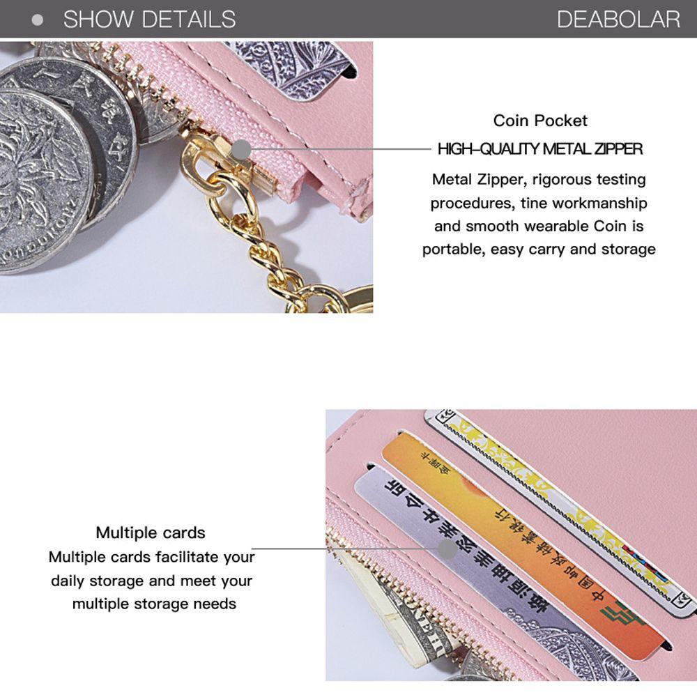 Ví Da PU Dáng Ngắn Đựng Thẻ / Tiền / Thẻ Sáng Tạo