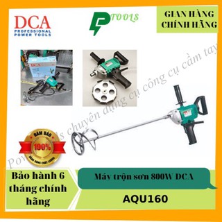 Máy trộn sơn dca aqu160/ aqu160b công suất 800w , đường kính trộn 160mm tốc độ không tải 550 lần/phut , điện áp 220v-50