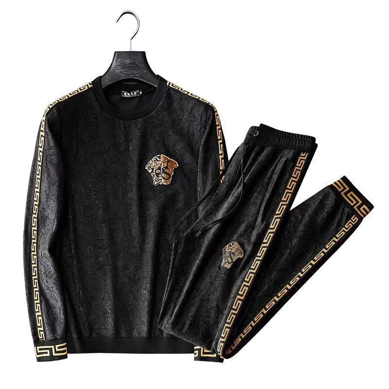 Set quần áo 2 món thêu họa tiết phong cách Hàn Quốc thời trang thu đông cho nam