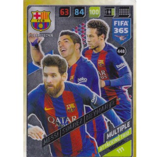 Thẻ Cầu Thủ/Thẻ Bóng Đá Panini FIFA 365 Multiple – Messi/Suarez/Neymar Jr – Barcelona