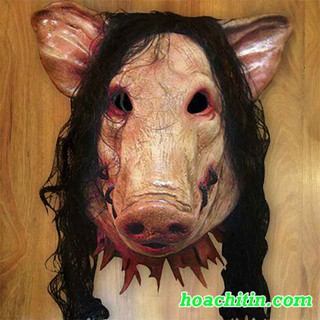 Mặt nạ cao su heo pig saw – MẶT NẠ HALLOWEEN KINH DỊ Xbig size