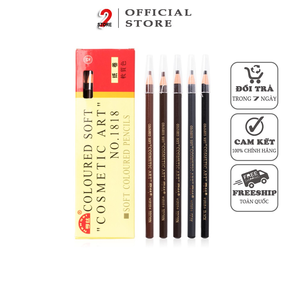Chì Kẻ Mày Xé Không Thấm Nước 5 Màu Nội Địa Trung
