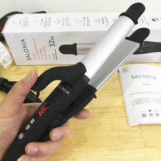 Máy ép tóc và làm xoăn 2 trong 1 chuyên nghiệp Salonia 32mm Nhật Bản