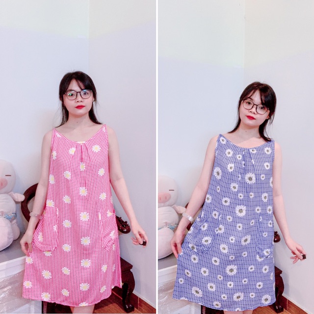 ĐẦM NGỦ/VÁY NGỦ CỔ THUYỀN DÁNG SUÔNG HOẠ TIẾT DỄ THƯƠNG