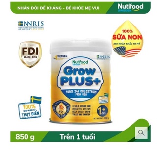 Sữa bột Growplus+ vàng 1+ lon 850g - sữa non tăng sức đề kháng Date mới