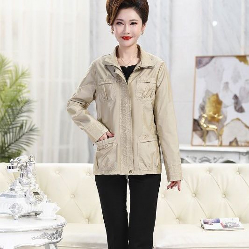 Hàng Mới Áo Khoác Kaki Có Túi Bên Trong Với Hai Lớp Bên Trong Chống Gió Tay Dài Phong Cách Đơn Giản Cho Nam Và Nữ