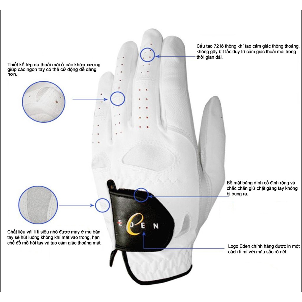 Găng Tay Golf Da Cừu Thoáng Khí - Găng Tay Chơi Golf Cho Nam Nữ