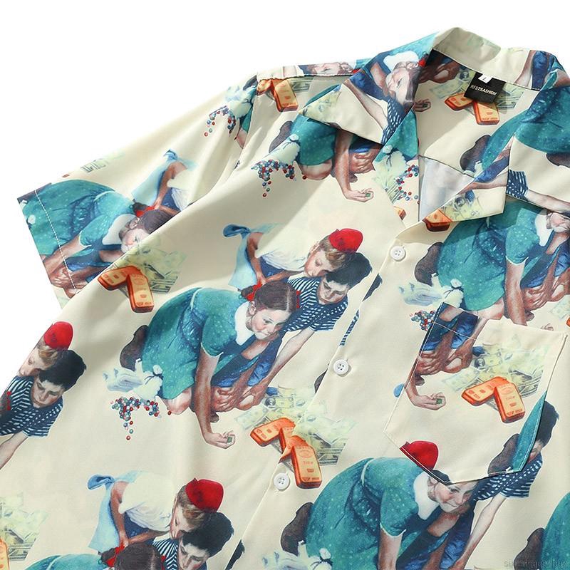 Áo Sơ Mi Tay Ngắn Dáng Rộng Phong Cách Retro Cho Nữ | BigBuy360 - bigbuy360.vn