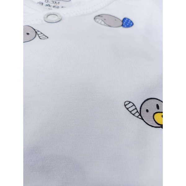 Áo Sơ Sinh Ngắn Tay Cài Lệch VT KIDS Chất thun lạnh Siêu Mềm Mát Cho Bé Trai và Bé Gái