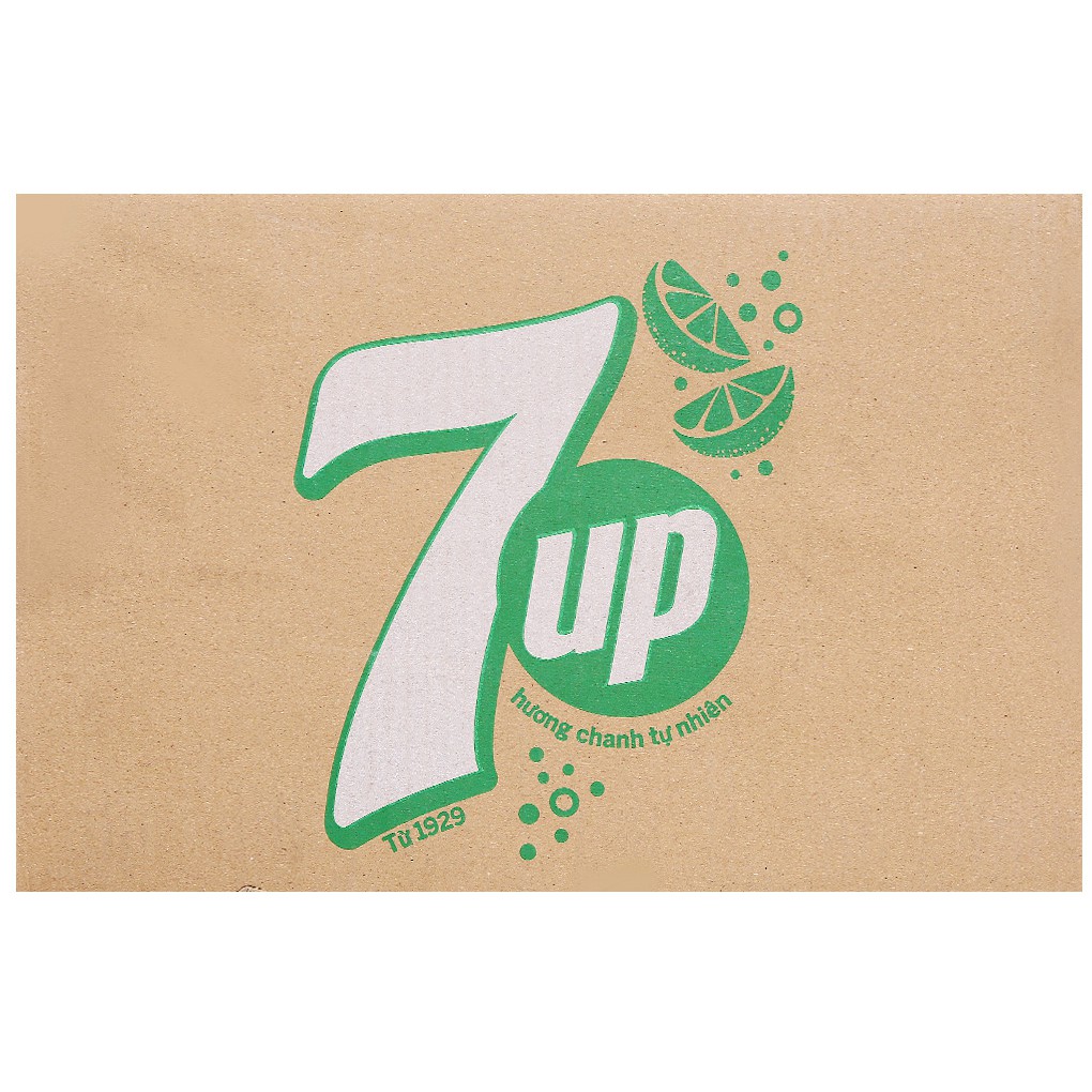 Thùng 24 lon nước ngọt 7 Up hương Chanh 330ml