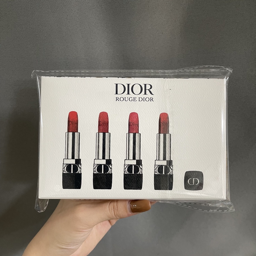 Set 4 Son Môi Dior 2021 Kích Thước 1.5g Họa Tiết Giáng Sinh