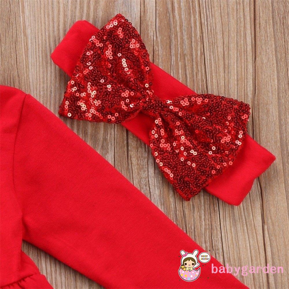 Bộ Đầm + Quần Legging Họa Tiết Giáng Sinh Cho Bé Gái Từ 0-24 Tháng Tuổi