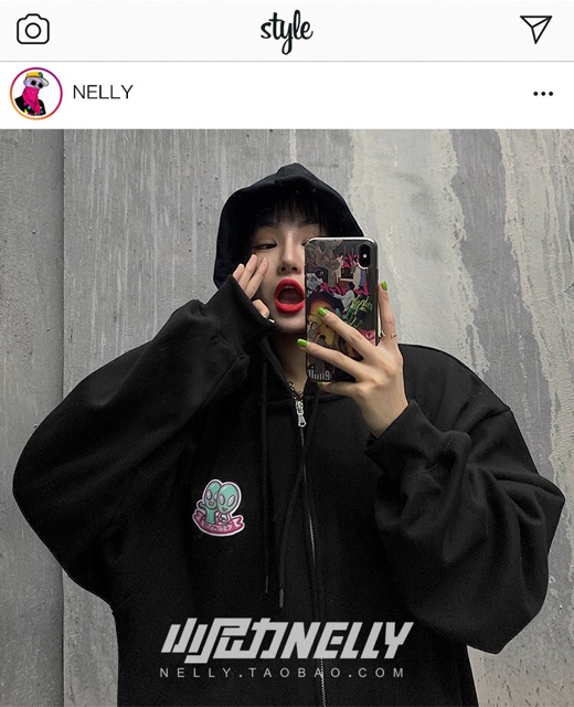 Áo khoác nelly nỉ lót lông (có sẵn) friends