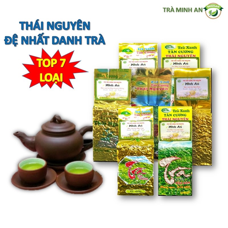 Trà Thái Nguyên, trà xanh Tân Cương 1kg rang thủ công ngon tận xưởng, chè bắc búp móc câu nõn tôm đinh