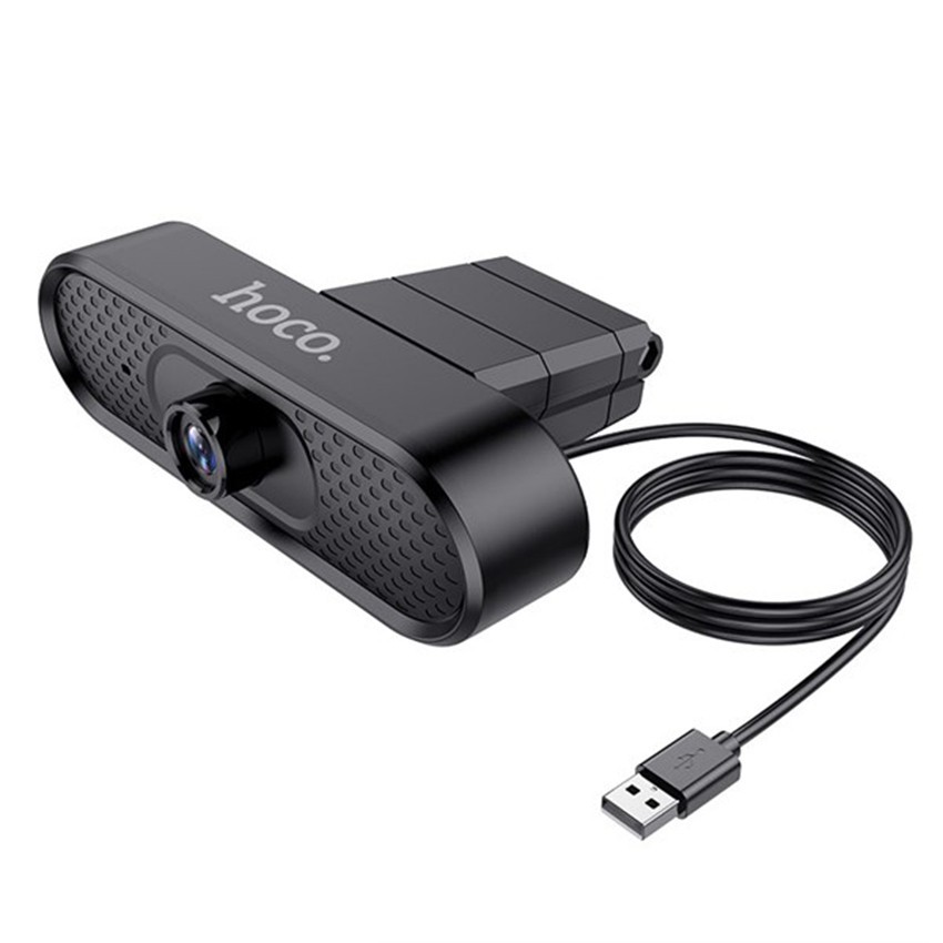 Webcam Hoco DI01 full 1080p có mic, HD siêu nét, chất liệu cao cấp, tương thích với PC và Laptop
