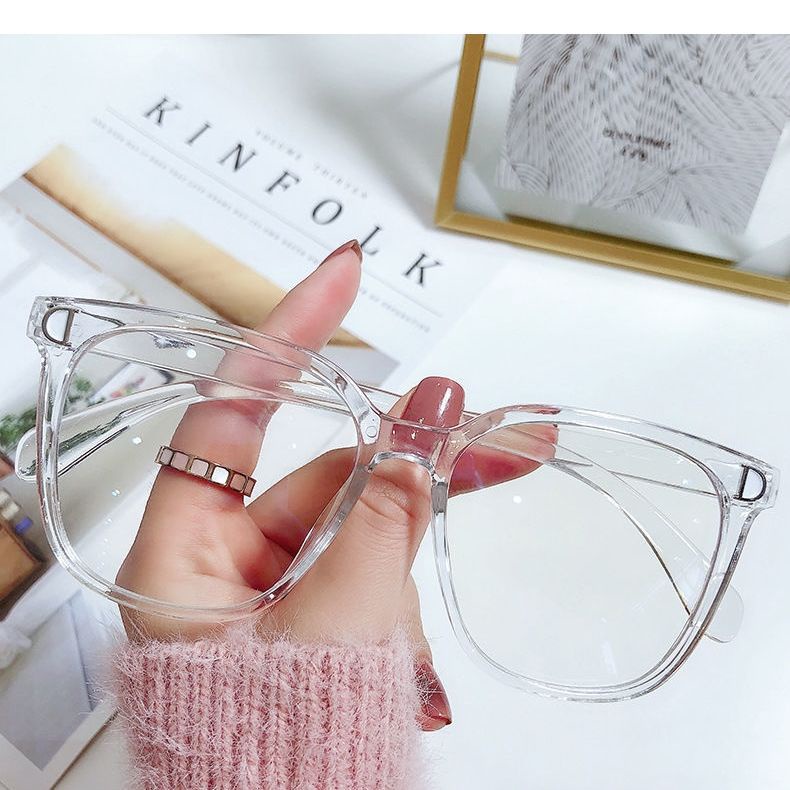 Mắt kính chống tia uv gọng nhựa màu sắc trong suốt thời trang sành điệu