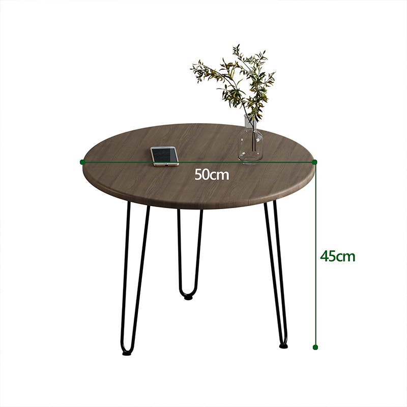 Bàn gỗ trang trí cho quán cafe, bàn trà bàn sofa chân sắt chắc chắn, bền đẹp phù hợp decor không gian hiện đại GM63