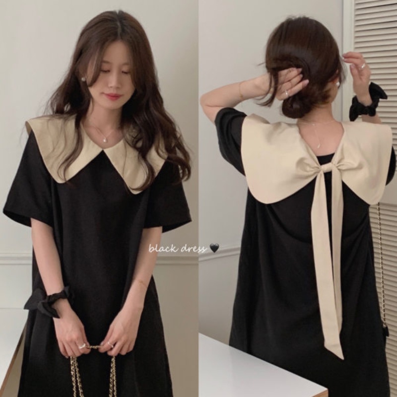 Đầm Perty thắt nơ ngọt ngào thời trang mùa hè Hàn Quốc dành cho nữ
