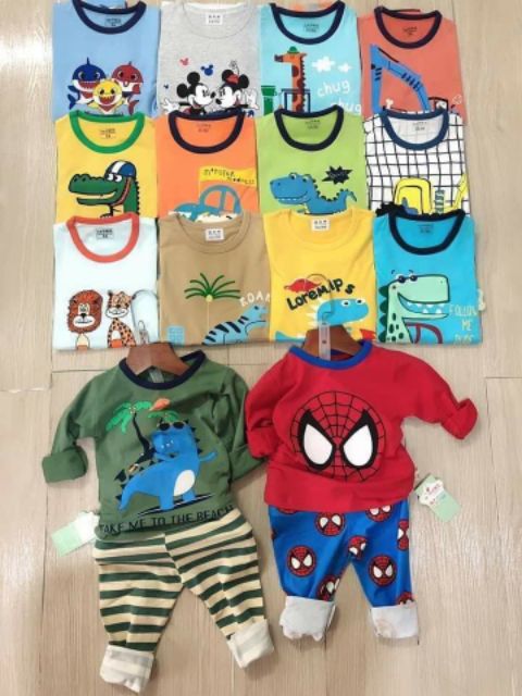 BỘ COTTON XUẤT HÀN TAY DÀI CHO BÉ