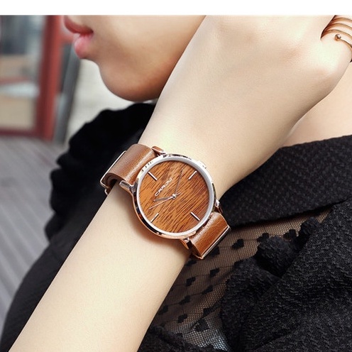Đồng Hồ Quartz CRRJU Chống Thấm Nước Kiểu Dáng Retro Với Dây Đeo Da 2139 L