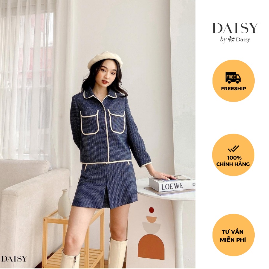 Áo khoác Daisy cổ bẻ viển phối túi ốp ngực 143412