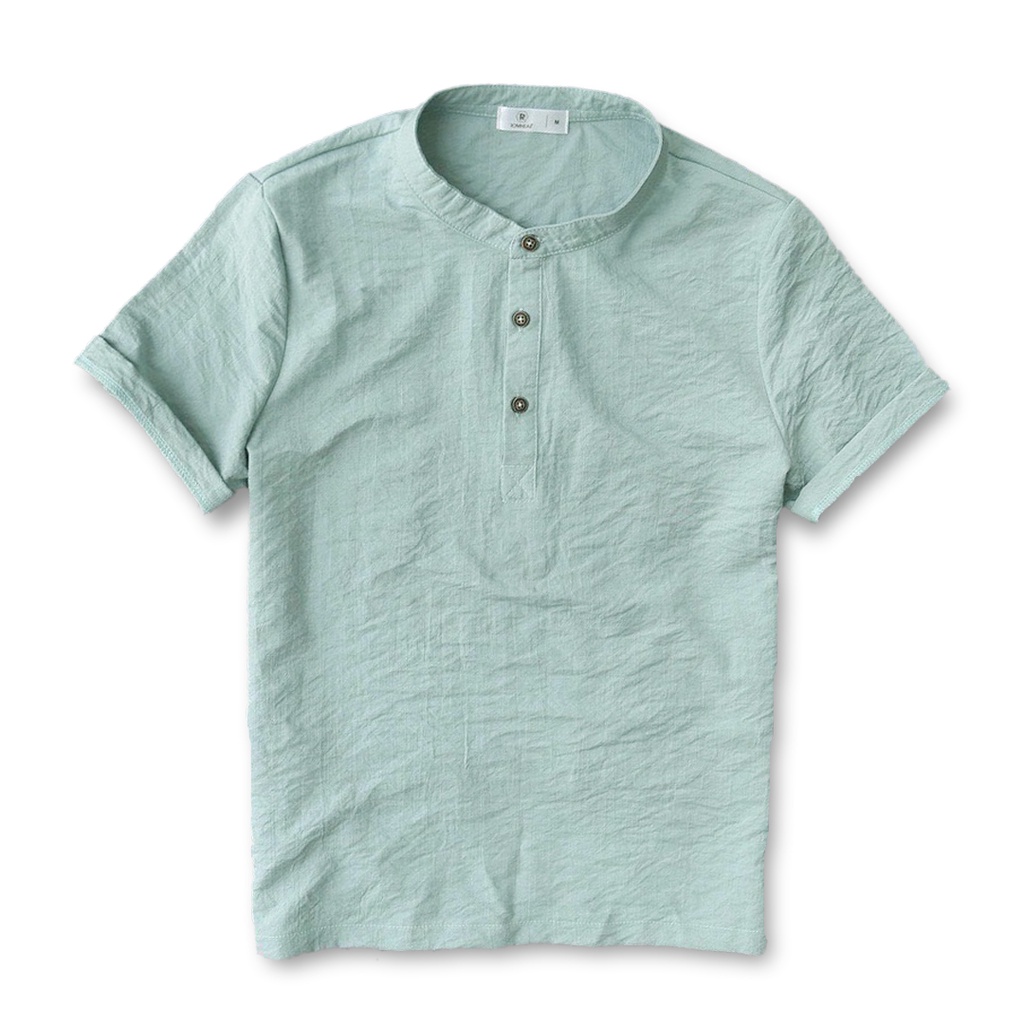 Áo đũi nam ngắn tay cổ tàu,áo sơ mi nam cao cấp Y | BigBuy360 - bigbuy360.vn