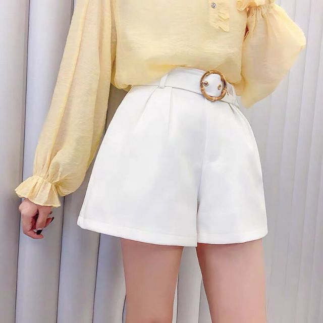 Quần sooc vải đai khuy tròn hàng QCL1