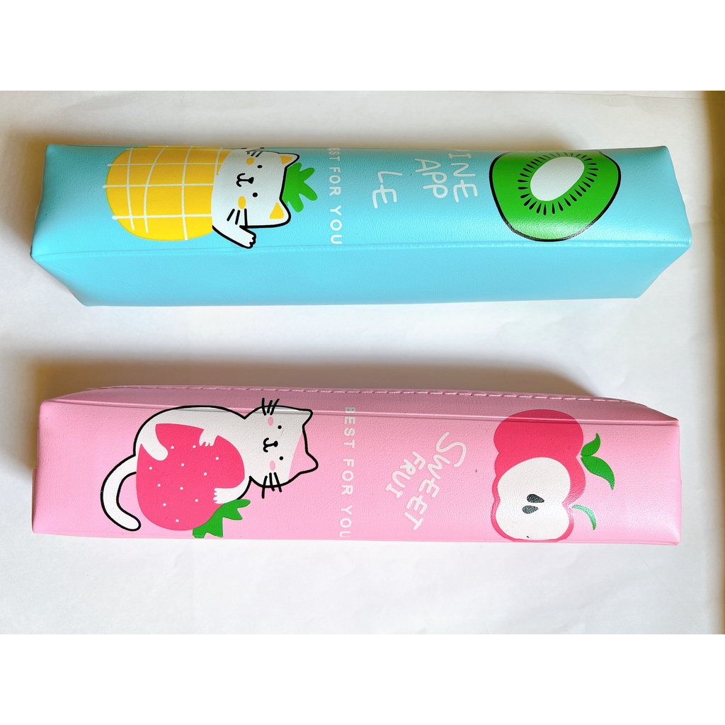 Túi đựng bút vải canvas in họa tiết hoạt hình đáng yêu tiện lợi