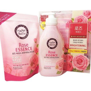 Set sữa tắm Happy Bath Rose & White Rose (500g + 250g)