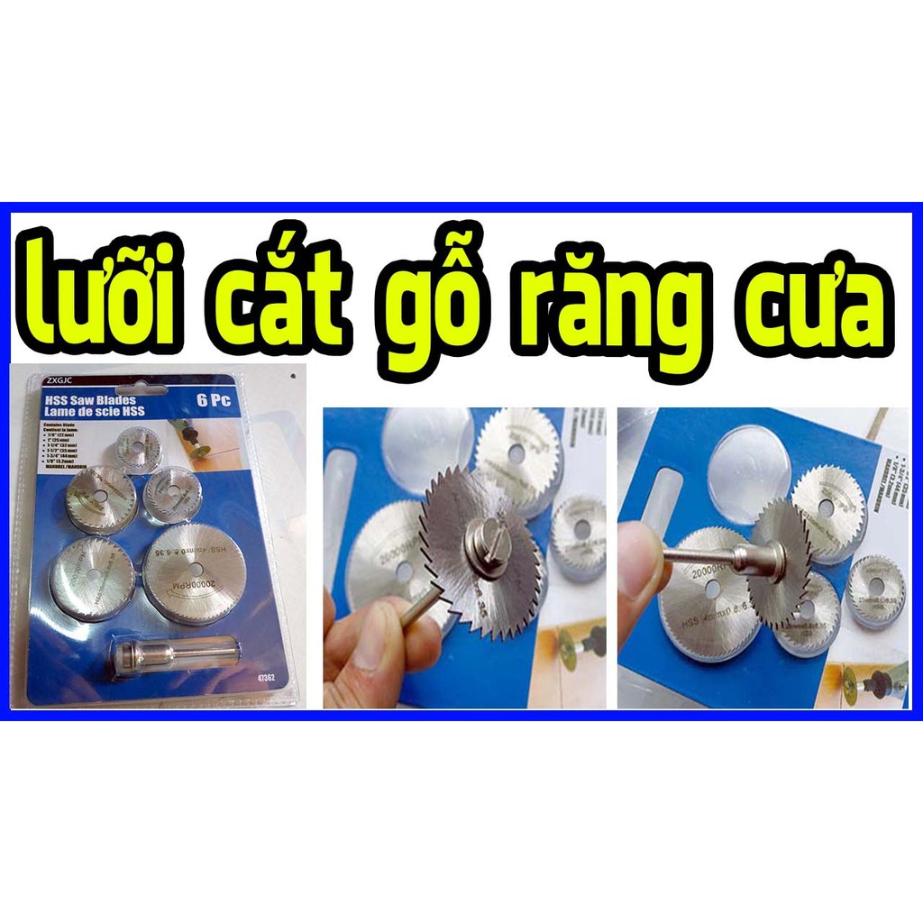 Bộ 6 lưỡi cắt gỗ mini rất tiện dụng