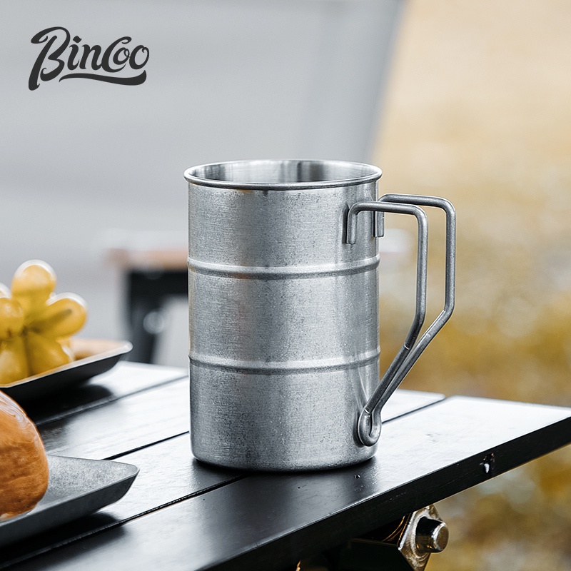 Bincoo Bộ Cốc Uống Cà Phê Bằng Thép Không Gỉ 304 Nhỏ Gọn Tiện Dụng