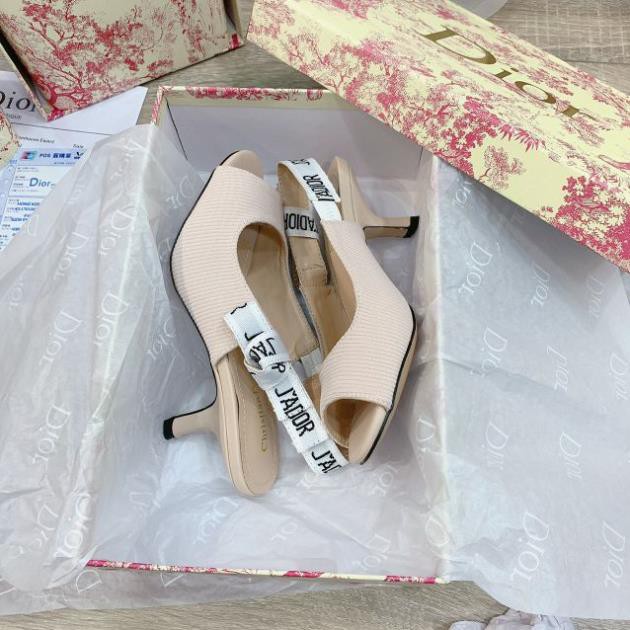 (ẢNH THẬT) Sandal 6p Da Gân Hở Mũi Gót Cong Fullbox Bill Túi Hãng Cao Cấp