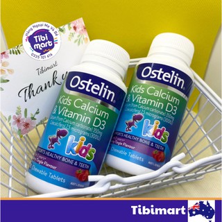Kẹo Canxi Khủng Long Ostelin Kids Calcium & Vitamin D3 90 Viên Bổ Sung Canxi Cho Bé