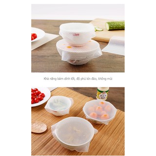 Bộ 4 Màng Bọc Thực Phẩm Silicon Stretch&Fresh