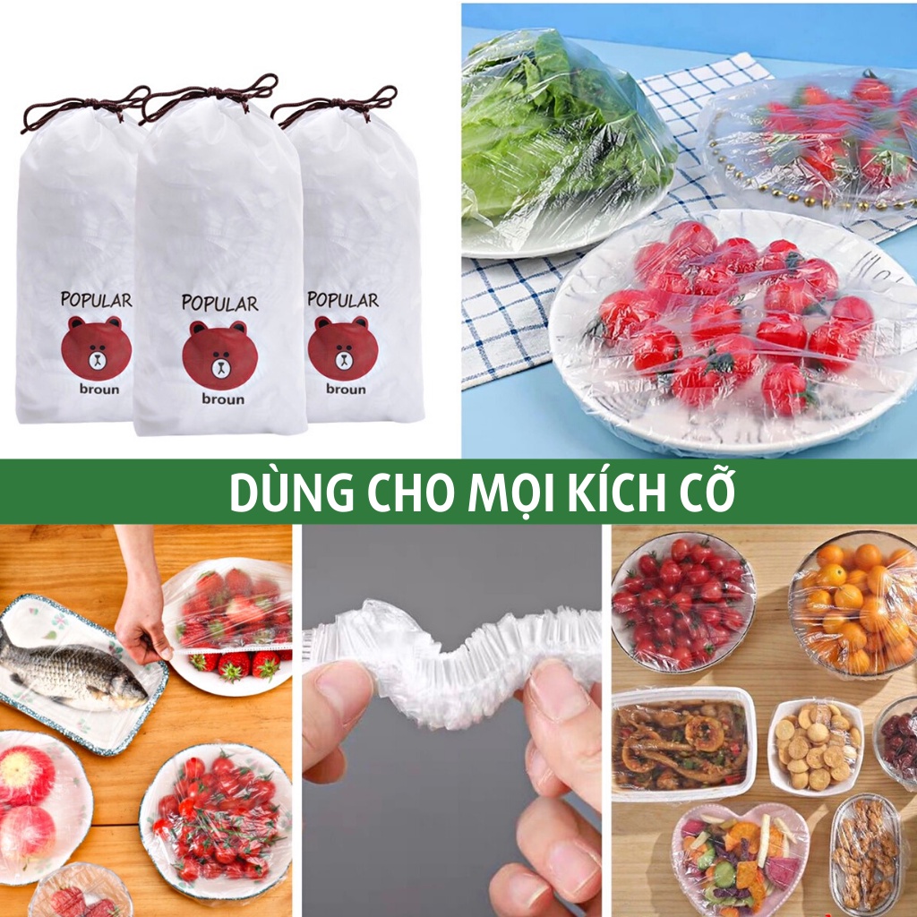 Màng bọc thực phẩm co giãn có chun túi gấu an toàn